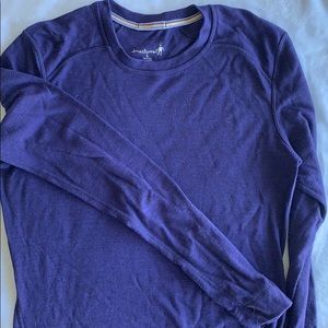 smartwool purple  long sleeve shirt